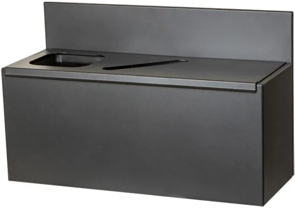 Sorteringsstation med 3 innerhinkar 3x15L svart