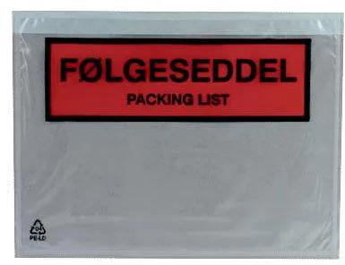 Följesedelsficka Docustick Standard med tryck C6 165 mm x 122 mm